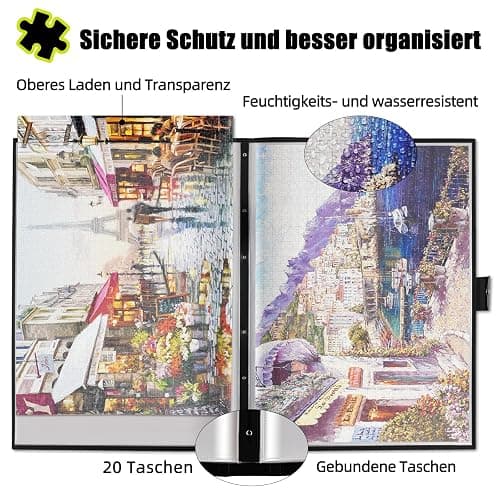 ALL4JIG Puzzle Storage Folder Keeper for Jigsaw Enthusiasts Puzzle Space-Saving Organizer Accessories for Adults Holds 20 Puzzles, HD Film Pockets thumbnail 5