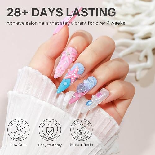 MIZHSE Clear 3D Skulptur Nail Gel, 3D Gel Nail Art für Modellierung, Clear Skulptur Nagel Glue Non Stick Hand, Rhinestone Glue für Nails Art mit Silikon Nagel Pinsel, DIY Maniküre Werkzeug 30g 1PC thumbnail 5