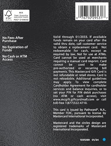 $200 Mastercard Gift Card (plus $6.95 Purchase Fee) thumbnail 2