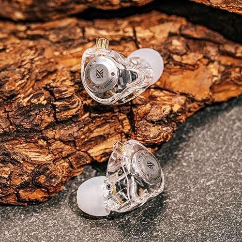 LINSOUL KZ EDX Pro X Écouteurs intra-auriculaires, pilote dynamique unique, moniteur intra-auriculaire HiFi avec forme ergonomique, casque de jeu filaire (sans microphone, transparent) thumbnail 5