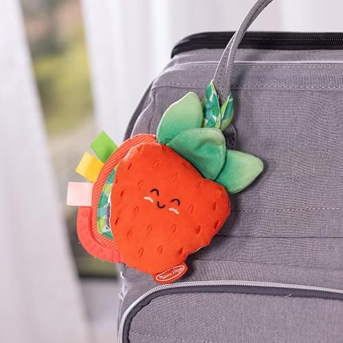 Melissa & Doug Multi-Sensory Peek-a-Boo Berry Take-Along Clip-On Infant Travel Toy Stroller Toy for Baby Newborn to 12m+ thumbnail 11