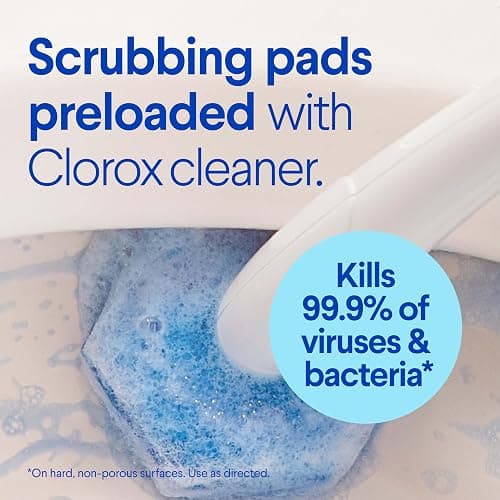 CLOROX ToiletWand Toilet Bowl Cleaner- Toilet Brush, Storage Caddy and 16 Disinfecting Refill Heads thumbnail 2