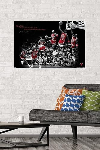 Trends International Michael Jordan - Fly Wall Poster, 22.375" x 34", Poster & Mount Bundle thumbnail 2