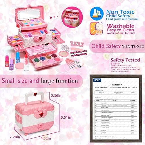 Kids Makeup Sets for Girls - Kids Makeup Sets for Girls 5-8, Maquillaje para Niñas, Play Make Up Kit, Best Toys for Little Girl,Princess Toddler Kid Stuff, Ages 3456789 10 Year Old Girl Birthday Gifts thumbnail 7