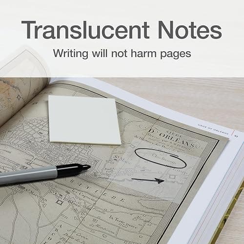 Redi-Tag Translucent Sticky Notes, Transparent Self-Stick Notes, 3" x 3", 4 Pads, 50 Notes Per Pad, 200 Sheets (1006596) thumbnail 3