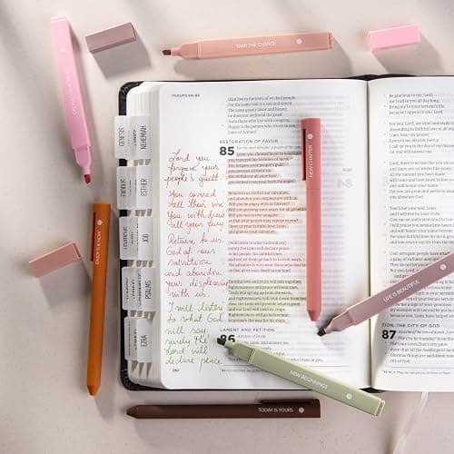 DIVERSEBEE Aesthetic Highlighters and Gel Pens, Earthy Bible Highlighters No Bleed, 8 Pack Assorted Colors Cute Journaling Pens, Bible Study Supplies (Dreams) thumbnail 2