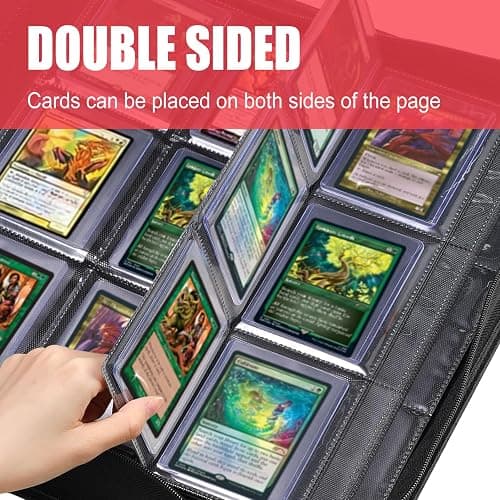 Toploader Binder, Holds 288 Toploaders with Personalized Cover, 9-Pocket Ringless Side-Loading Waterproof Storage for TCG, One Piece, MTG Cards thumbnail 6