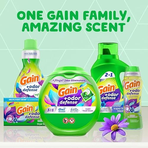 Gain Odor Defense Liquid Laundry Detergent, Super Fresh Blast Scent, 194 fl oz, 134 loads, 2 in 1, Laundry Detergent Liquid Soap, HE compatible thumbnail 8