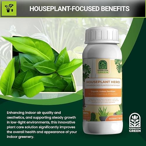 Houseplant Hero - Indoor Organic Liquid Fertilizer - Natural Indoor Plant Food (500ml / 16.9oz) thumbnail 8