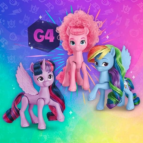My Little Pony Dolls Rainbow Celebration, 6 Pony Figure Set, 5.5-Inch Dolls, Toys for 3 Year Old Girls and Boys, Unicorn Toys (Amazon Exclusive) thumbnail 14