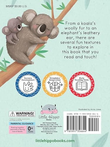Wild Animals: A Touch and Feel Book - Children's Board Book - Educational thumbnail 2