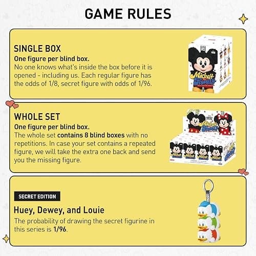 POP MART Mickey Family Figures Cute Together Keychain Series Blind Box ,Random Design Action Figures Collectible Toys Home Decorations, Single Box thumbnail 4