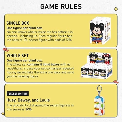 POP MART Mickey Family Figures Cute Together Keychain Series Blind Box ,Random Design Action Figures Collectible Toys Home Decorations, Single Box thumbnail 5