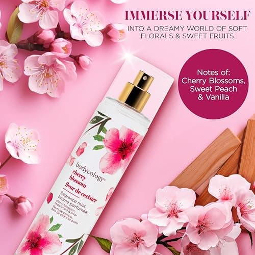 Bodycology Long-Lasting Fragrance Body Mist, Cherry Blossom, 8 fl oz thumbnail 3