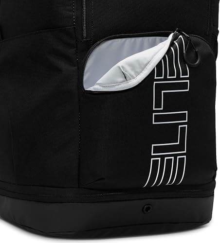 Nike, Unisex, Varsity Elite Backpack (32L), Black/Black/Metallic Silver, One Size thumbnail 6
