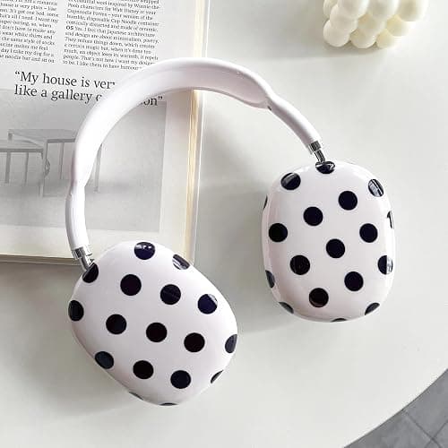 Case Compatible with AirPods Max Headphones, Soft TPU Cute Polka Dots Pattern Anti-Scratch Protective Ear Cup Covers Headphone Cases for Woman Kids thumbnail 5