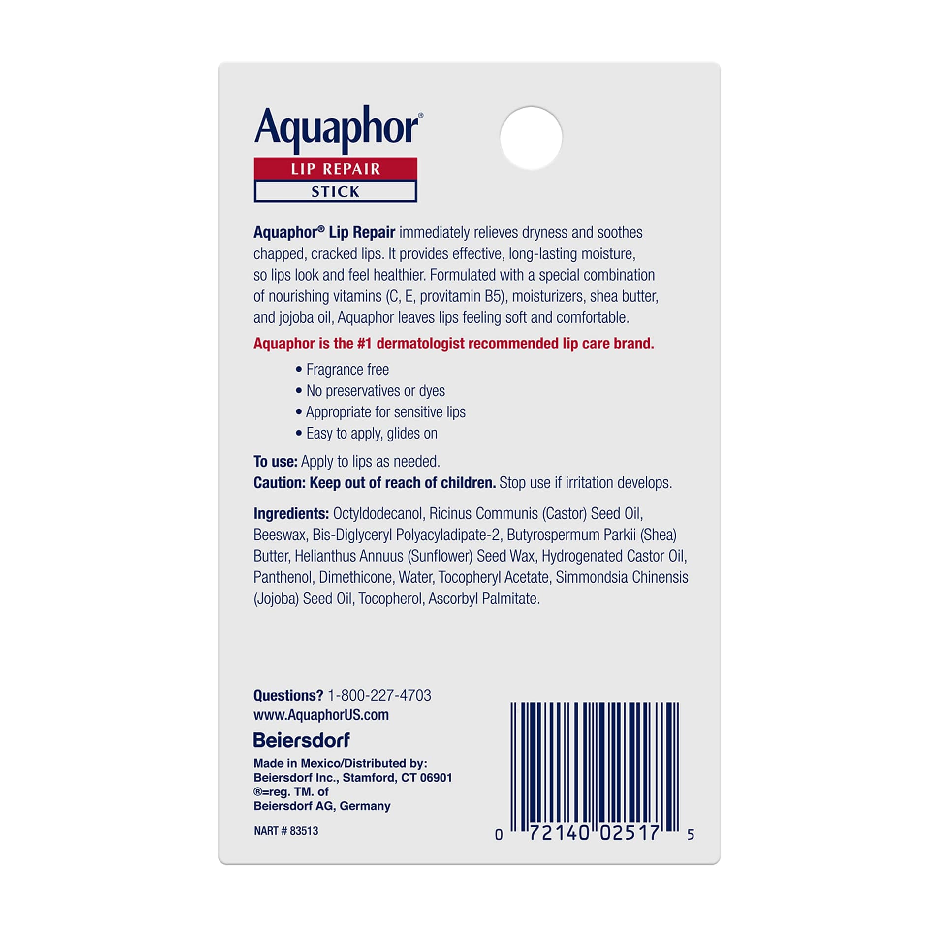 Aquaphor Lip Repair Stick – Soothes dry, cracked lips – 2 sticks thumbnail 11