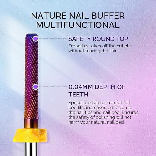 MelodySusie 3Pcs Nail Drill Bits Set, 3/32'' Carbide Tungsten Ceramic Bits, Flame, Nature Nail Buffer and Cone Shape Bits, Suitable for Manicure Pedicure Cuticle Gel Acrylic Remover thumbnail 3