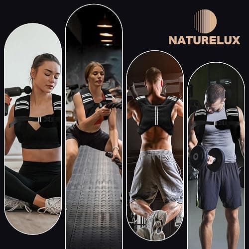 NATURELUX Weighted Vest Men or Women - 5/10/15/20/25/30lbs Weights with Reflective Stripe, Weighted Vest for Workout Equipment for Strength Training Running - Walking Weight Loss thumbnail 7
