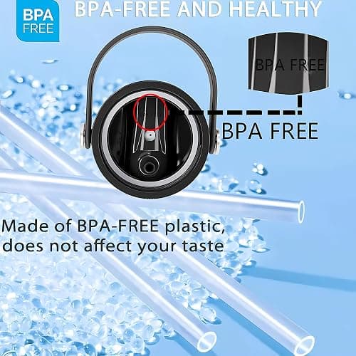 Straw Lid for Hydro Flask Wide Mouth, Lids with Straw for Hydroflask 12 16 18 20 32 40 oz Wide Mouth, Replacement Straw Cap for Hydroflask, Top Sport Bottle Lid thumbnail 8