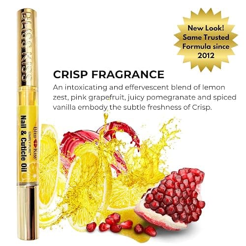 Bliss Kiss | 1 Crisp Fragrance | Nail Oil Cuticle Pen w/Vitamin E & Jojoba⏤Nail Strengthener Nail Growth Serum for Brittle Peeling Breaking Thin Nails thumbnail 3
