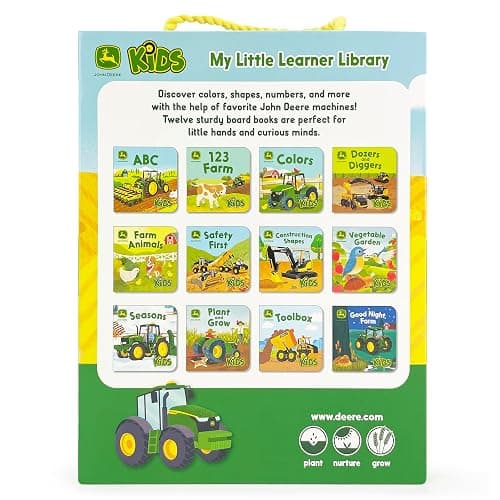 My Little Learner Library John Deere Kids 12-Book Set Board Book - Learning First Words, Numbers, Farm Animals and More thumbnail 14