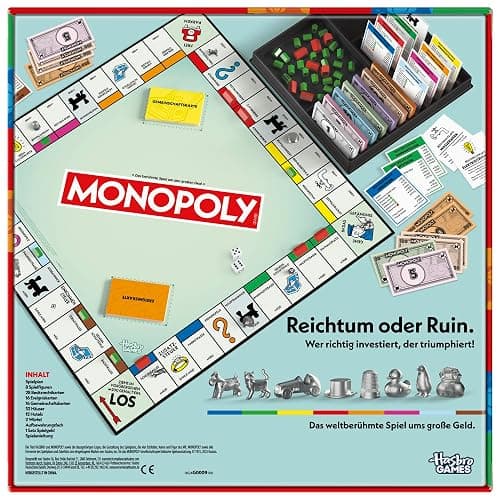 Monopoly Basisspiel mit Aufbewahrungsfach und größeren Spielfiguren - Deutsche Fassung thumbnail 6