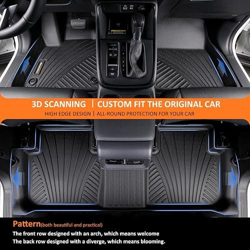 Binmotor-Floor Mats & Cargo Liner Set for Nissan Kicks 2024 2023 2022-2018, All Weather Mats Cargo Trunk Mat Waterproof Car Mats for Nissan Kicks Accessories Custom Fit thumbnail 3