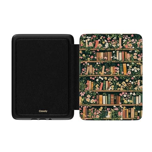 Casely Kindle Case | Book Nook | Floral Library | Compatible with 7" Kindle Colorsoft and 7" Kindle Paperwhite (12th Gen 2024 Edition) | Auto Sleep/Wake Function | Hand Strap | Vegan Leather thumbnail 2