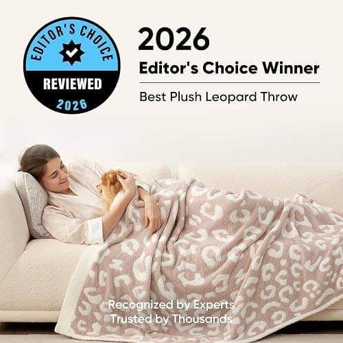 Snuggle Sac Leopard Throw Blanket for Couch Bed Sofa 50x60 inches, Reversible Beige Leopard Blanket Ultra Soft Cozy Blankets for Women Mothers Birthday Gifts thumbnail 3