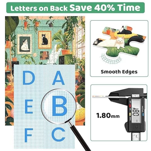 Jigsaw Puzzles 300 Pieces for Adults,300 Piece Puzzles for Kids Ages 8-10 10-12 Cat Aniamls Puzzle 300 Pieces Easy Jigsaw Puzzles Challenging Puzzles Family Activity Game Nights Gift Toy 20.5x15 in thumbnail 2