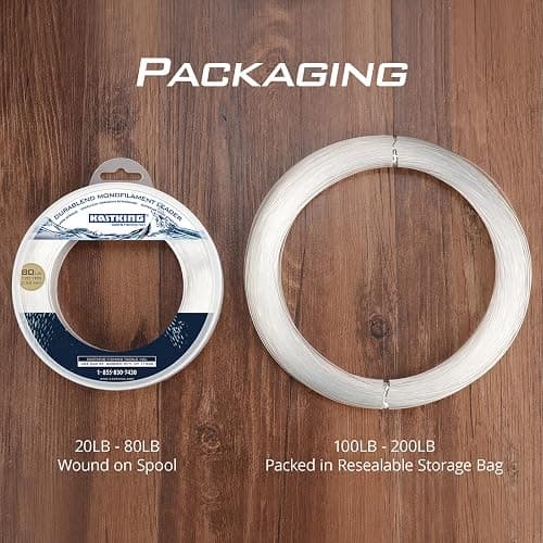 KastKing DuraBlend Monofilament Leader Line - Premium Saltwater Mono Leader Materials - Big Game Spool Size 120Yds/110M thumbnail 2
