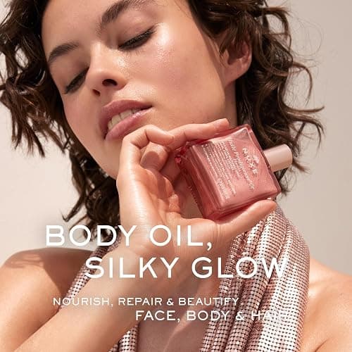NUXE Huile Prodigieuse Floral Shimmering Dry Oil for Face, Body & Hair. Luxurious Rose Gold Glow and Deep Hydration, (50mL) thumbnail 2