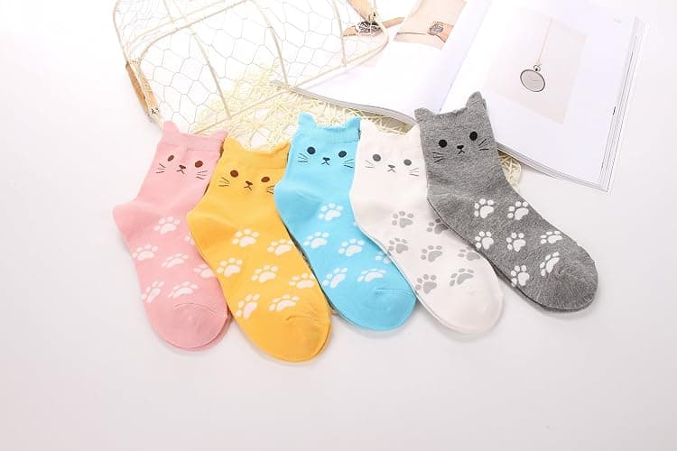Jeasona Women's Cat Socks Cat Gifts Cute Animal Socks Dog Owl Gifts for Women thumbnail 5