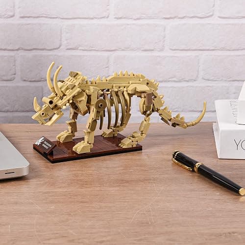 LUXEBLOCKS Triceratops Skeleton Building Kit - 318PCS Dinosaur Model with Movable Joints, Educational Toys for Adults, Collector Display Figures for Home and Office thumbnail 5