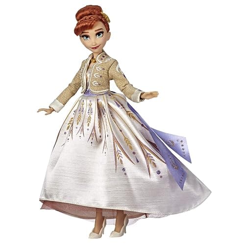 Disney Frozen Arendelle Anna Fashion Doll with Glittery White Travel Dress Inspired by Frozen 2 - Toy for Kids Ages 3 & Up - Image 1