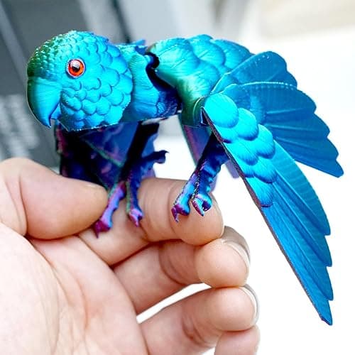 3D Print Parrot Figure, Bird with Wing,Movable Joints, Home Office Decor,Interesting Toys for Autism/ADHD,Festival Gifts toco,Fidget Toys, Executive Desk Animals Toy thumbnail 6