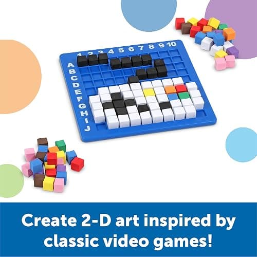 Learning Resources STEM Explorers Pixel Art Challenge - Science Kits & STEM Activities for Kids, Pattern Blocks, Fine Motor Skills, Math Manipulatives, Sorting and Counting, Gifts for Boys and Girls thumbnail 3