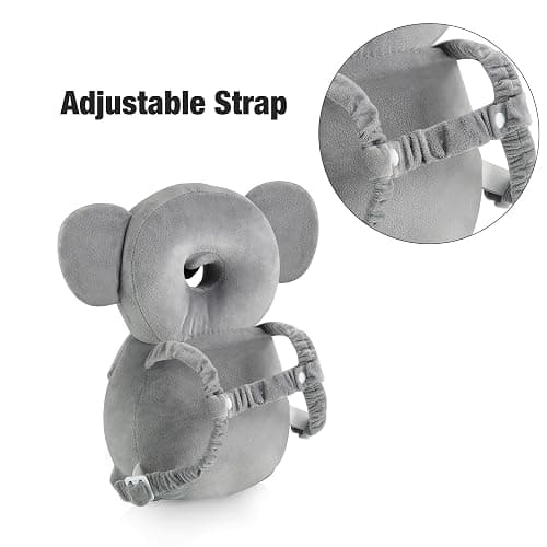 PandaEar Baby Head Protection Backpack, Toddler Walking Head Protector, Adjustable Head Protector Pad Safety Cushion (Koala Grey) thumbnail 5