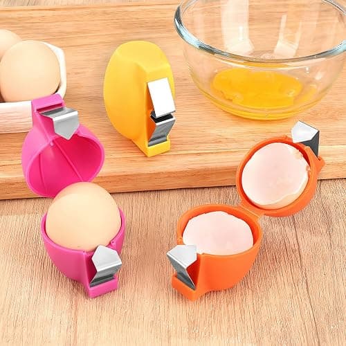 3Pcs Egg Shell Opener,2026 Upgrade Stainless Steel Egg Cracker Tool, Multifunctional Egg Shell Opener for Raw & Hard-Boiled Eggs, Handheld Kitchen Gadget for Easy Peeling & Separating thumbnail 2