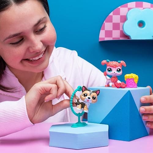 BANDAI Littlest Pet Shop Pet Pairs 2 Pack (ONE Supplied at Random) | Each Contains 2 LPS Mini Pet Toys 3 Accessories 1 Collector Card and 1 Virtual Code | Collectable Toys for Girls and Boys thumbnail 4