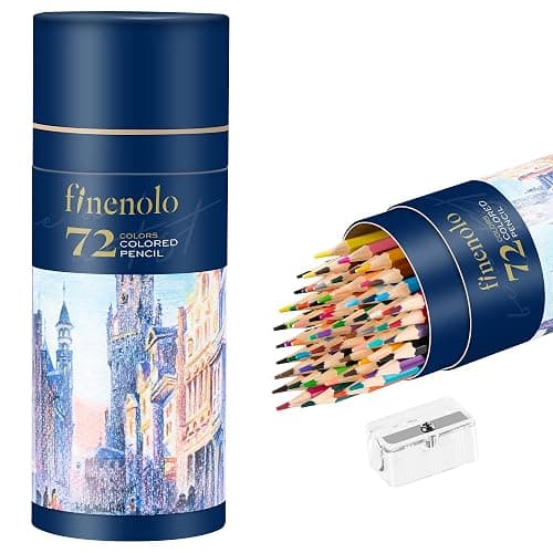 finenolo 72 Colored Pencils for Adult Coloring Books, Soft Core, Art Drawing Pencils for Artists Beginners, Coloring Pencils Set with Sharpener for Coloring, Sketching, Painting - Image 1