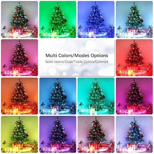 BrizLabs July 4th Fairy Lights, 66ft 200 LED Color Changing Fairy Lights with Remote, Plugin Red White Blue Twinkle Light RGB Rainbow Starry Xmas Light Music Sync for Xmas Halloween Home Party Wedding thumbnail 9