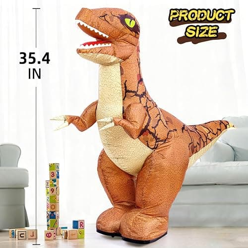 TOPMVP 2.4GHZ Remote Control Inflatable Dinosaur Toy for Kids,Electric Toy Dinosaur with Sound & 360°Rotation,Walking Rechargeable Outdoor Toys for Boys Kids Age 6+ Birthday Gift thumbnail 3