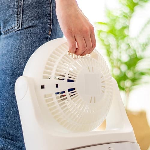 IRIS USA WOOZOO Desk Fan, Oscillating Air Circulator, 3 Speeds, 36ft Max Air Distance, 244ft² Coverage, 112° Adjustable Vertical Tilt, 29db Quiet Motor, Small Fan for Bedroom, Office, Dorm, White thumbnail 11