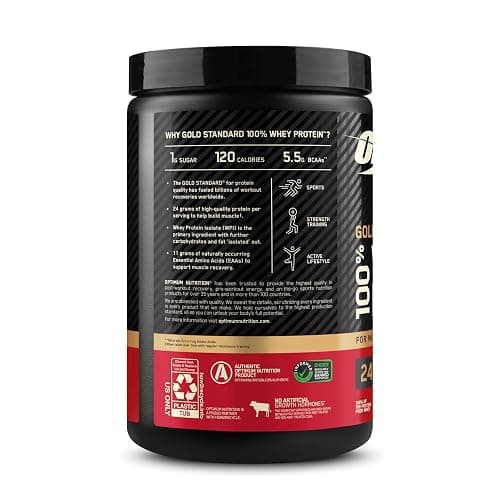 Optimum Nutrition Gold Standard 100% Whey Protein Powder, Vanilla Ice Cream, 1 Pound (Pack of 1) thumbnail 10