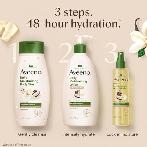 Aveeno Daily Moisturizing Body Oil Mist, Cocoa Butter Vanilla Scent, 6.7 fl. oz thumbnail 5