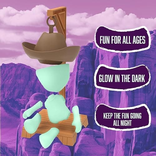 Fotorama Hankman Glow, Magnetic Hangman Mystery Word Guessing Game for Kids & Families, Glow in The Dark Travel Game, Guess Who Before Hank Falls thumbnail 5