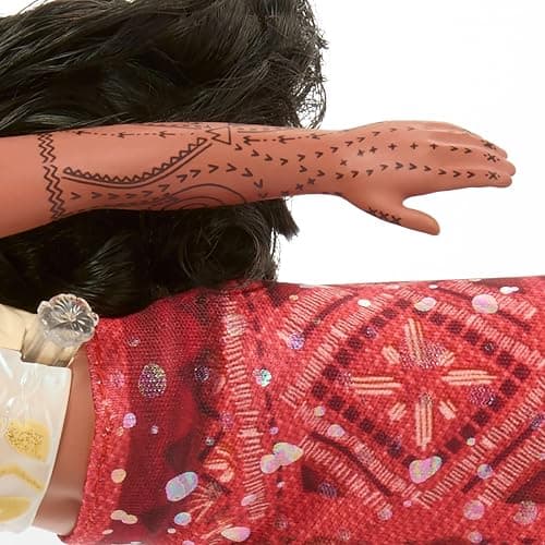 Mattel Disney Moana 2 Toys, Swimming Tautai Moana Fashion Doll with 2 Accessories, Color-Change Bodice & Kicking Legs, Inspired by the Movie thumbnail 4
