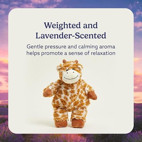 warmies Microwavable Stuffed Animals, Giraffe - Heated Stuffed Animal Plushie for Warmth - Cute Soft Plush Toys for Adults & Children (Boys, Girls, Babies & Toddlers) thumbnail 3